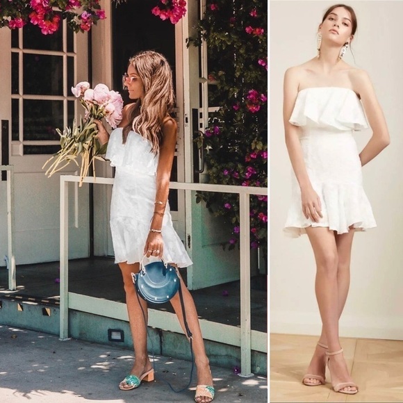 Keepsake the Label Dress NWT Radar Floral Mini Dress in Ivory M New - Picture 10 of 11